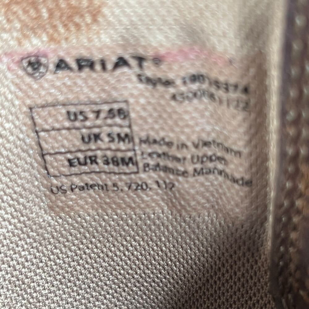 Ariat Heritage Roper Brown Leather Cowgirl Boots Women's 7.5 B - Picture 10 of 10